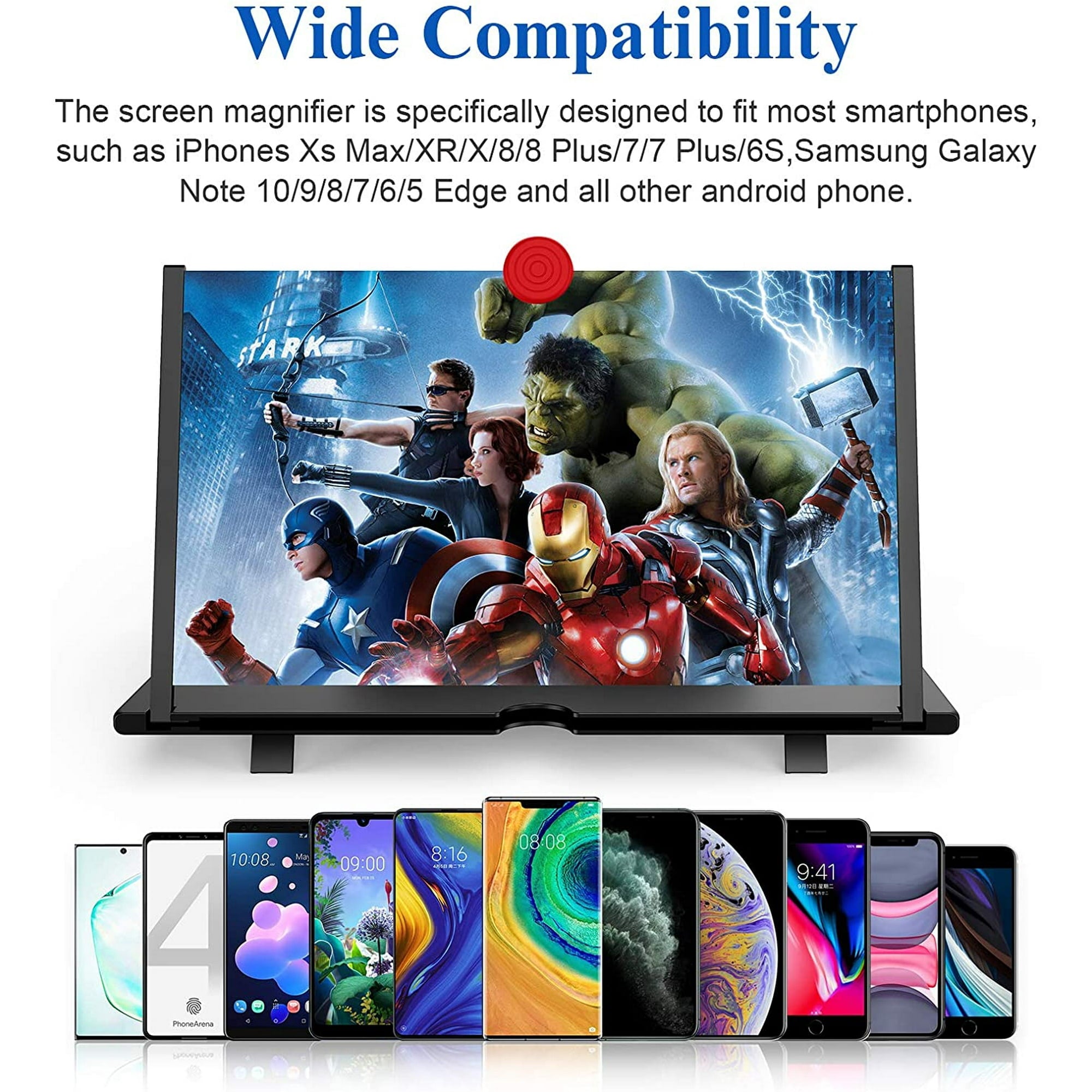 12" Screen Magnifier 3D HD Cell Phone Reizen Magnifying Enlarger Projector